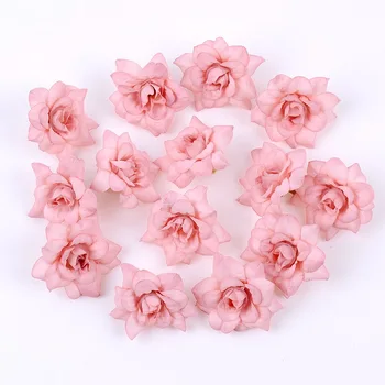 10vnt 4.5 CM Mini Rose Dirbtinių Gėlių Galvos Vestuves Apdaila 