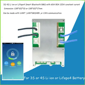 12V 3S 12,6 V li jonų arba 4S Lifepo4 Smart 
