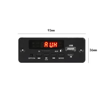 12V 50W Stiprintuvo Bluetooth 5.0 MP3 Grotuvas Dekoderis Valdybos Automobilinis FM Radijo Modulio laikiklis FM TF USB AUX Rankų Skambučio Įrašo