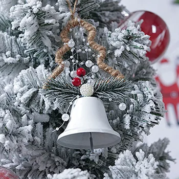 1PC Kalėdų Varpas Raudona Balta Žalia Metalo Jingle Bells Kalėdų Eglutės Kabo Pakabukas Ornamentu Kalėdinė Dekoracija Namuose