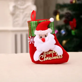 1Pc Namų Dekoro Kalėdų Kojinės Sniego Santa Briedžių Padengti Spausdinimo Kalėdų Saldainiai Dovanų Maišelis Kalėdų Medžio Apdaila Kalėdų Dovana