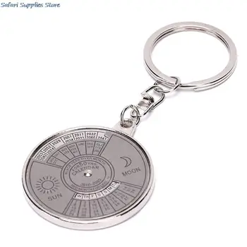 1Pcs 50 Metų Kalendorius Key Chain Mini Metalo Žiedas Kompasas paketų prižiūrėtojų raktinę Pulteliais Pėsčiųjų, Kempingas, Lauko Sporto Gelbėjimosi Priemonės