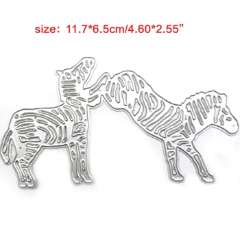 2 Vnt/Komplektas Zebras Metalo Mirti Gabalai Trafaretai Žaisti Arkliai Įspaudas Peilis Formos Šabloną Anglies Plieno Peilis Pelėsių 