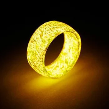 2020 M. Naujo Dizaino Mados Spalvinga Šviesos Dervos Žiedas, Moterų, Vyrų, Liuminescencinės Žėrintis Žiedai, Papuošalai Švyti Tamsoje Piršto Žiedą