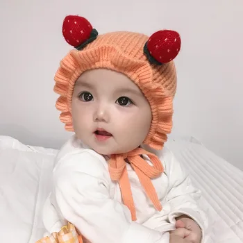 2021 Mielas Naujagimis Baby Mezgimo Skrybėlę Baby Girl Medvilnės Minkštas Animacinių Filmų Turbaną Variklio Dangčio Kūdikių Kepurės Baby Hats Reikmenys Vaikams