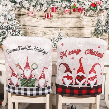 2021 Santa Hat Kėdžių Dangose Kalėdų Dekoro Vakarienė Kėdė Kalėdos Bžūp Rinkiniai Vakarienės Stalo Skrybėlę Kėdės Nugaros Apima Namų Dekoracijos