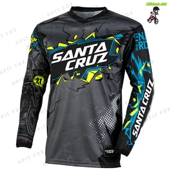 2022 Santa Cruz Vaikas Enduro Kalnų Kalnų Dviračių Megztiniai MX, Motokroso, BMX Lenktynių DH ilgomis Rankovėmis Dviračių Drabužius MTB T-shirt