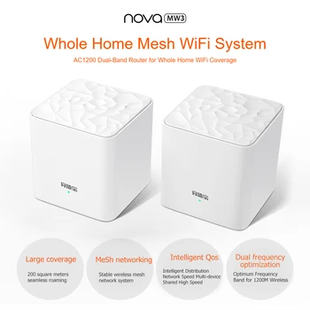 3pcs Tenda Nova MW3 Wifi Router AC1200 Dual-Band Visą Namų Wifi Aprėpties Akies 