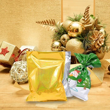 5vnt Kalėdų Saldainių Maišą Aukso, Sidabro Plastiko Dovanų Maišeliai Laimingų Naujųjų Metų Kalėdos Pakuotės Maišelis Linksmų Kalėdų Dekoracija Namuose Navidad
