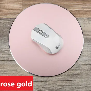 Aliuminio Lydinio Raundo Pelės Mygtukai Retro Prabanga Rose Gold Kompiuterio Pelės Padas 220mm Greitai Perkelti Pelės Padas Office Žaidimų Pelės Mygtukai