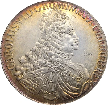 Austrijos Habsburgų 1724 1 Vieno Thaler Karlas VI Salėje Cupronickel Sidabro Padengtą Karališkasis Erelis, Kopijuoti Monetos Proginės Monetos Replika