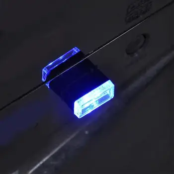 Automobilių Interjero USB Aplinkos Žibintas Transporto priemonė Kojų Padų Automobilio LED Lempos, Apšvietimo USB Pagalbos Žaisti Šviesos Plug Dekoratyvinės Šviesos M2U2