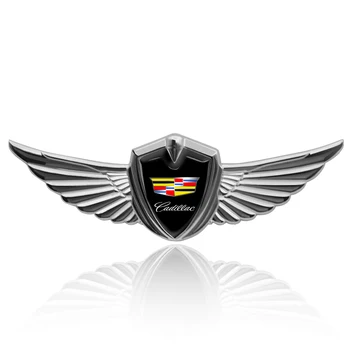 Automobilių metalo lipdukas 3D trimatis sparnų pusėje ženklas kūno Cadillac Escalade CTS DTS BLS SLS Deville XT5 SRX XLR Automobilių Prekės,