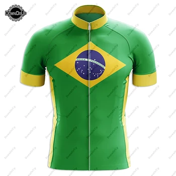 Brazilija Maillot Ciclismo Hombre Dviračių Jersey, Šortai, kombinezonai su Antkrūtiniais 9DGel Kvėpuojantis Padas Bicicleta De Montaña įranga, Dviračių Džersis Rinkinys