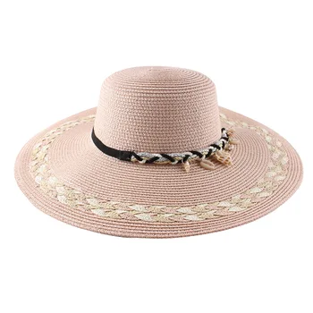 Didelį shell myli šiaudų skrybėlę fedora skrybėlę kaubojaus skrybėlę vyrų ir moterų paplūdimio skrybėlę vasaros skrybėlę shell skrybėlę garbanoti skrybėlę