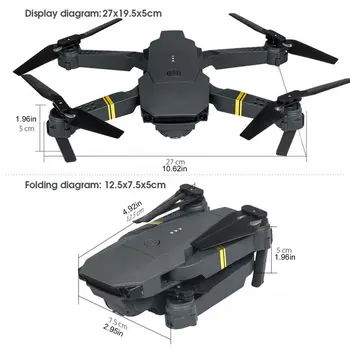 E58 WIFI FPV Su Plataus Kampo Drone 1080P Profesional Kameros Aukštis Hold Režimu, Sulankstomas Rankos RC Quadcopter Drone X Pro RTF Drone