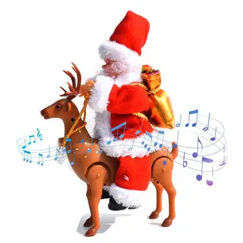 Elektros Santa Claus Briedžių Traukdami Roges Muziką Naujųjų Metų Vaikų Žaislas Kalėdų Dovana Naujųjų Metų 2021 Kalėdos Noel