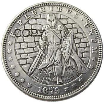 HB(86)JAV Valkata 1879 Morgan Doleris Kareivis Sidabro Padengtą Kopijuoti Monetas