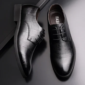 IMAXANNA nauji vyriški odiniai batai Britų mados verslo paprastas low-cut patogus prabangos prekės ženklo oficialaus atsitiktinis vestuvių batai