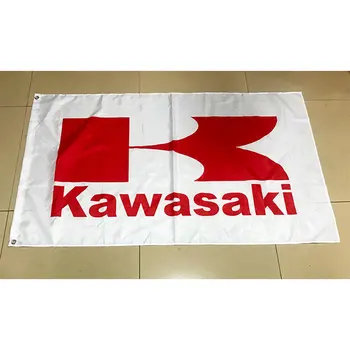 Japonija Kawasaki Motociklų Vėliavos 3ft*5ft (90*150cm) Dydis Interjerams Dekoruoti Vėliavos Banner