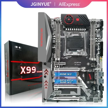 JINGYUE X99 Plokštė Paramos Xeon E5 2670 V3 CPU DDR4 ECC RAM Atminties LGA 2011-3 Lizdo Procesorius NVME M. 2 Sata m.2 X99 D4