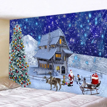 Kalėdų gobelenas Kalėdų Senelio dovanų sienos kabo gobelenas atostogų apdailos namų šaliai tiekia apdaila gobelenas