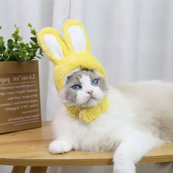 Katė Drabužiai, Galvos Apdangalai Kostiumas Bunny Rabbit Ears Skrybėlę Naminių Kačių Cosplay Katės Kostiumai Maži Šunys Kačiuko Kostiumas Kačių Reikmenys