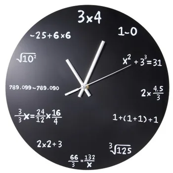 Kūrybos Matematinė Formulė, Kabo Laikrodis, Medinės Pasiekti Gabių Mokinių Sieninis Laikrodis Home Office Kavinė Apdaila