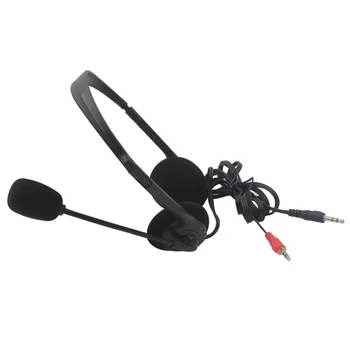 Laidinio Stereofoninė laisvų Rankų įranga Su Mikrofonu PC 3.5 mm Kompiuteris Nešiojamas Ausinių Triukšmo Panaikinimo Reguliuojamas Lankelis Minkštos Ausų