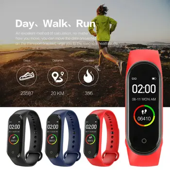 M4 Smart Skaitmeninio Laikrodžio Apyrankė Vyrams, Moterims su Širdies ritmo Monitoringo Veikia Pedometer Kalorijų Skaitiklis Sveikatos Sport Tracker