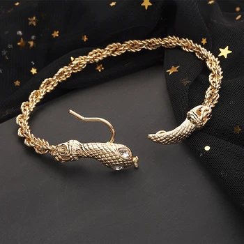 Maroko stilius klasikinis gyvatė galvos apyrankę anklet lydinio pagamintas specialiai aristokratai aukso atidaryti didmeninė apyrankės