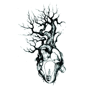 Medžio Širdis Šviesos, atsparus Vandeniui Laikinos Tatuiruotės Lipdukas Harajuku Netikrą TattooThe flash Vaikai, Tatuiruotė Lipdukai Tatuaje