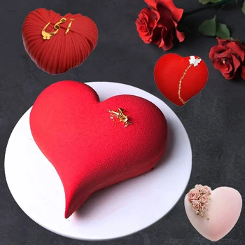 Meibum Valentino Diena Širdies Silikono Torto Formos Šokolado Liejimo formos Vestuvės Putėsiai Kepimo Įrankius, Virtuvės Bakeware Rinkinys
