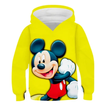 Mickey Mouse Animacinių Filmų Spausdinimo Vaikų Drabužius Pavasario Rudens Ilgomis Rankovėmis Kūdikiui, Mergaitei, Berniukui Palaidinės Bamblys Vaikams Laisvalaikio Hoodies Viršūnės