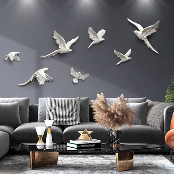 Modernus minimalistinis gyvenamasis kambarys sofos fone sienų apdailai veranda šviesos prabanga plunksnų sienos kabo feng shui apdaila