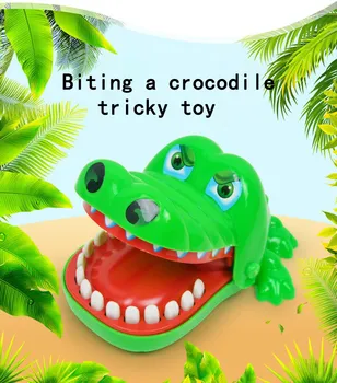 Naujas RuiCheng kūrybiškų ir įdomių pirštu-kramtymas krokodilas sudėtinga vaikų žaislas Interaktyvus žaidimas su šeima