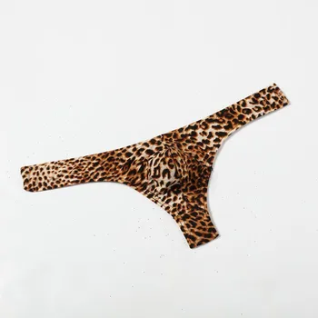NAUJAS Vyrų Apatiniai Thong Leopard Mažas Juosmens Bumbulas Dėklas Skundą Seksualus BreathableT-Atgal, G-String Kelnaičių apatinio Trikotažo Mados Diržas Vyras