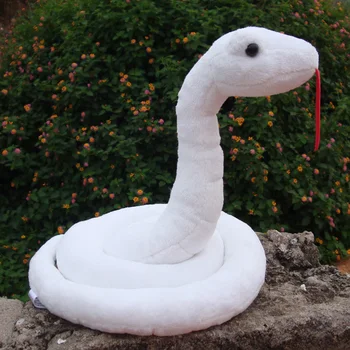 Naujų kūrybinių pliušinis gyvatė žaislas minkštas balta gyvatė žaislas dovana, apie 21x20cm