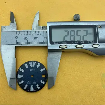 NH35 Naujų Modifikuotų Žiūrėti Pažodinis C3 Šviesos Dial Watch Dial SKX007 Mažas Milimetro 28,5 mm Abalone NH35 Universalus NR. 59