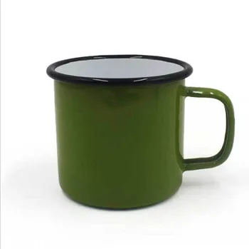 Nostalgiškas emalio puodelio arbatos jar retro užsienio porceliano indelį sutirštinto geležies puodelis su dangteliu-puodelis dovanų taurė