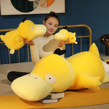 Pokemon Pikachu pliušinis Psyduck lėlės mielas antis pliušinis žaislas didelis ragdoll lova lėlės galvą, mergaitė miega super minkštas 20cm žaislas, vaikas dovana