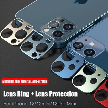 Prabanga Metalo Pradinę Spalvą Fotoaparatas Protector, iPhone 12 Minin Pro Max 