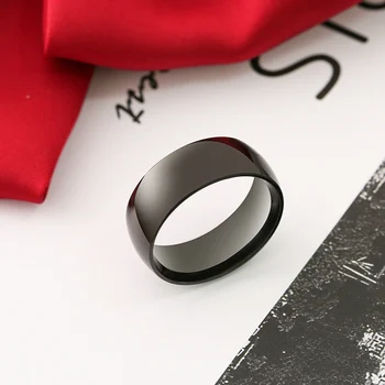 Retro Nerūdijančio Plieno Unisex Žiedai 10mm Aukso Sidabro Spalvos Klasikinis Žiedas, skirtas Moterims, Vyrams, Derliaus bižuterijos Dovanų Šalis WC083
