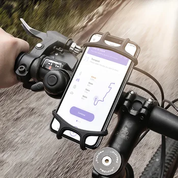 Silikoninis Telefono Laikiklis Dviračio Motociklo Stovas Anti-drop Mobiliųjų GPS Laikiklis IPhone 12 11 Dviračių Priedai