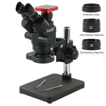 SONY IMX307 1080P 37MP USB, VGA, HDMI vaizdo Kameros 3,5 X-90X Pramonės Stereo Mikroskopas Trinokulinis Mikroskopu Litavimo PCB Remontas