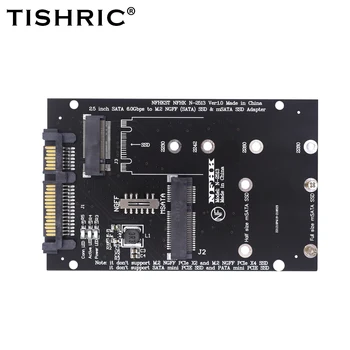 TISHRIC M. 2 MSATA NGFF SSD 2,5 Colio SATA 6.0 Gb / s SATA 3.0 Adapteris 2 In 1 SSD Konverteris KOMPIUTERIUI Laptopo