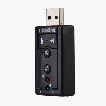 USB Virtualaus Garso Adapteris Išorės 7.1 Buspowered Garso plokštė Kanalo CH Virtualus Audio 