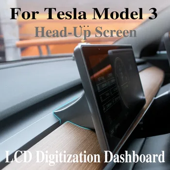 Už Tesla Modelis 3 Modelis Y Modelis S 2019~2021 Head-Up Automobilių GPS Navigacijos CarPlay skystųjų KRISTALŲ Sankaupos Skaitmeninimo Prietaisų skydelis