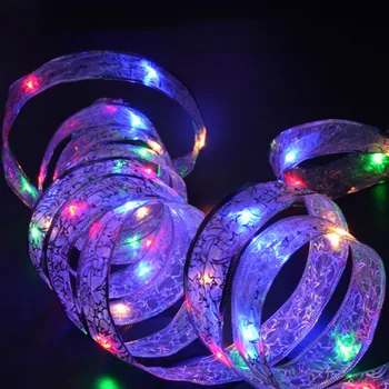 YIYANG 4M 40leds LED Kalėdų Šviesos AA Baterijos Nėriniai, Lankas, Kaspinas String Žibintai Sode Šalis Dekoro Lempos Cinta
